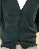 Casaco de Malha 100% Lã em Verde Escuro