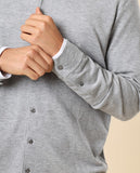 Casaco de Malha em Cinzento Claro