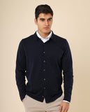 Casaco de Malha em Azul Escuro