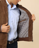 Blusão 100% Pele em Castanho