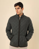 Chaqueta 100% Lana en Verde Oliva Oscuro