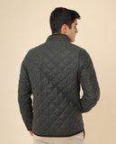 Chaqueta 100% Lana en Verde Oliva Oscuro