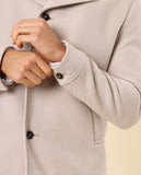 Blusão 100% Poliéster em Bege Claro