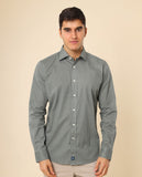 Camisa Casual 100% Algodão em Verde Seco