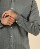 Camisa Casual 100% Algodão em Verde Seco