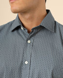 Camisa Casual 100% Algodão em Azul