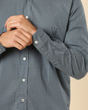 Camisa Casual 100% Algodão em Azul