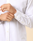 Camisa Casual 100% Algodón en Blanco