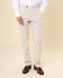 Calças Chinos Regular em Bege Claro