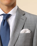 Fato Regular 100% Lã Virgem Príncipe de Gales em Cinzento