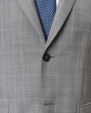 Fato Regular 100% Lã Virgem Príncipe de Gales em Cinzento