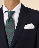 Fato Regular 100% Lã Riscas em Azul Escuro