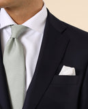 Fato Regular 100% Lã Virgem Liso em Azul Escuro