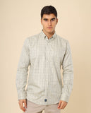 Camisa Casual 100% Algodão em Verde Claro