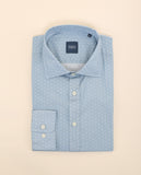 Camisa Casual 100% Algodão em Azul Claro