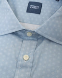 Camisa Casual 100% Algodão em Azul Claro