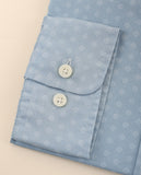 Camisa Casual 100% Algodão em Azul Claro