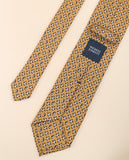 Gravata 100% Seda em Amarelo Escuro