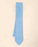 Gravata 100% Seda em Azul Turquesa