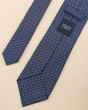Gravata 100% Seda em Azul Escuro
