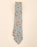 Gravata 100% Seda em Azul Turquesa