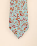 Gravata 100% Seda em Azul Turquesa