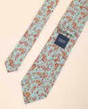 Gravata 100% Seda em Azul Turquesa