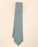 Gravata 100% Seda em Azul Turquesa