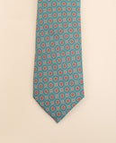 Gravata 100% Seda em Azul Turquesa