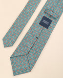 Gravata 100% Seda em Azul Turquesa