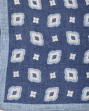 Lenço de Bolso 100% Linho em Azul Escuro