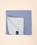 Lenço de Bolso 100% Seda em Azul
