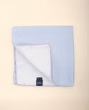 Lenço de Bolso 100% Seda em Azul Claro