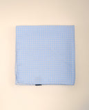 Lenço de Bolso 100% Seda em Azul Claro