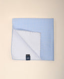 Lenço de Bolso 100% Seda em Azul Claro