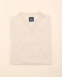 Camisa Casual de Malha 100% Linho em Bege Claro