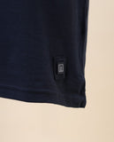 Polo Piquet Manga Curta 100% Algodão em Azul Escuro