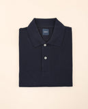 Polo Piquet Manga Curta 100% Algodão em Azul Escuro