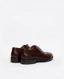 Dark Brown Derby Shoes 100% Leather
