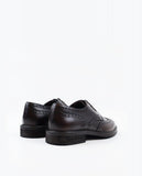 Dark Brown Derby Shoes 100% Leather