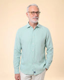 Camisa Casual 100% Linho em Verde