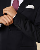 Dark Blue Suit Soft Slim Plain 100% Flece wool