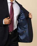 Dark Blue Suit Soft Slim Plain 100% Flece wool
