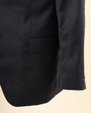 Fato Soft Slim 100% Lã Virgem Liso em Cinzento Escuro