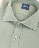 Camisa Casual 100% Linho em Verde Claro