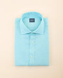 Camisa Casual 100% Linho em Azul Claro