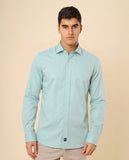 Camisa Casual 100% Algodão em Verde Claro