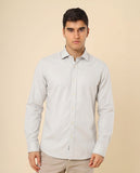 Camisa Casual 100% Algodão em Azul Claro