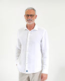 Camisa Casual 100% Linho em Branco