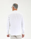 Camisa Casual 100% Linho em Branco
